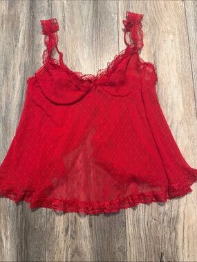 Secret Treasures Red Lace Camisole